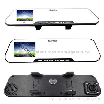 Car Mirror Rear-view Cameras with DVR, 1,280 x 720P Resolution